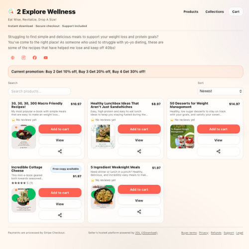 Seller storefront example